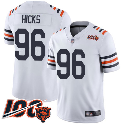Chicago Bears Limited White Men Akiem Hicks Jersey NFL Football 96 100th Season